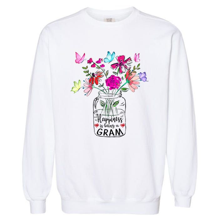 Happiness Is Being Gram Life Flower Art Gram MotherS Day Garment-Dyed Sweatshirt