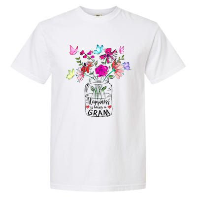 Happiness Is Being Gram Life Flower Art Gram MotherS Day Garment-Dyed Heavyweight T-Shirt