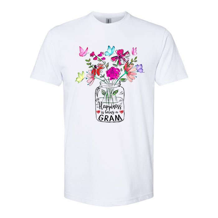 Happiness Is Being Gram Life Flower Art Gram MotherS Day Softstyle CVC T-Shirt