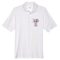 Happiness Is Being Gram Life Flower Art Gram MotherS Day Men's Origin Performance Pique Polo