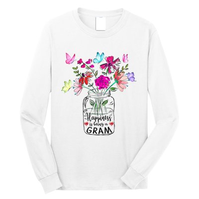 Happiness Is Being Gram Life Flower Art Gram MotherS Day Long Sleeve Shirt