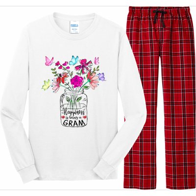 Happiness Is Being Gram Life Flower Art Gram MotherS Day Long Sleeve Pajama Set