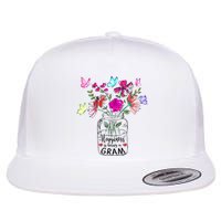 Happiness Is Being Gram Life Flower Art Gram MotherS Day Flat Bill Trucker Hat