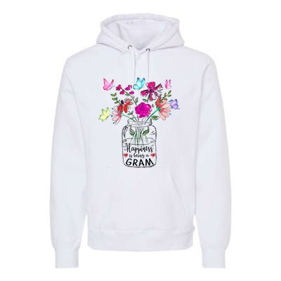 Happiness Is Being Gram Life Flower Art Gram MotherS Day Premium Hoodie