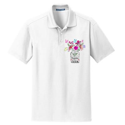 Happiness Is Being Gram Life Flower Art Gram MotherS Day Dry Zone Grid Polo