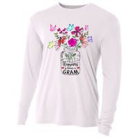 Happiness Is Being Gram Life Flower Art Gram MotherS Day Cooling Performance Long Sleeve Crew