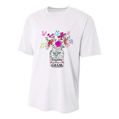 Happiness Is Being Gram Life Flower Art Gram MotherS Day Youth Performance Sprint T-Shirt