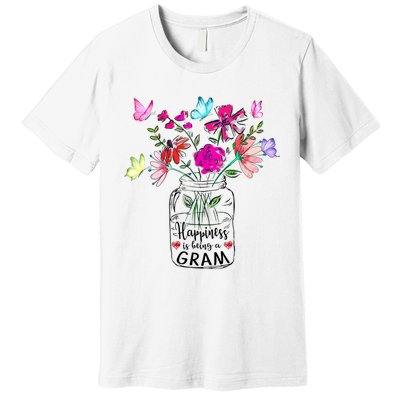 Happiness Is Being Gram Life Flower Art Gram MotherS Day Premium T-Shirt