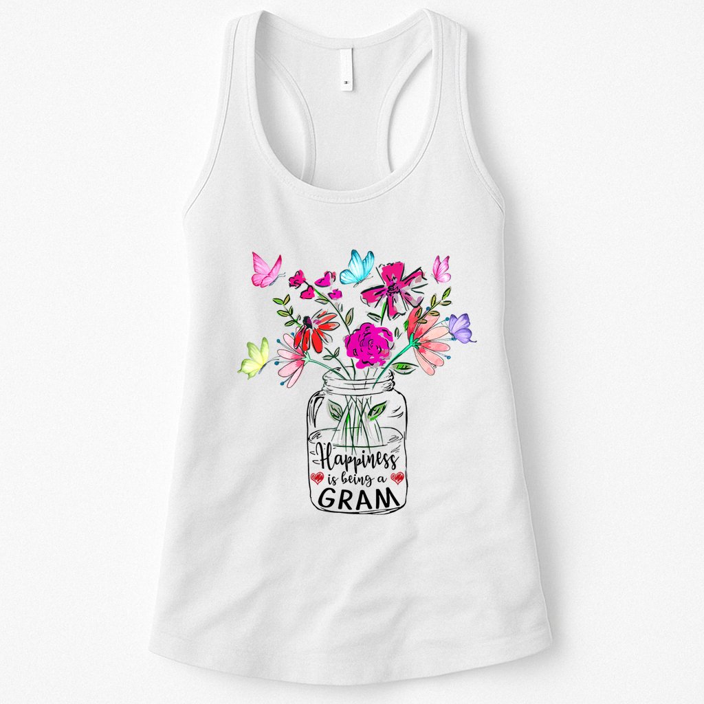 Happiness Is Being Gram Life Flower Art Gram MotherS Day Womens Tank Top