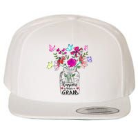 Happiness Is Being Gram Life Flower Art Gram MotherS Day Wool Snapback Cap