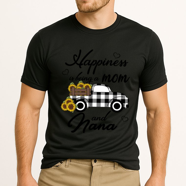 Happiness Is Being A Mom And Nana Cute Sunflower Grandma Gift Cooling Performance Crew T-Shirt