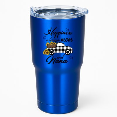 Happiness Is Being A Mom And Nana Cute Sunflower Grandma Gift Tumbler