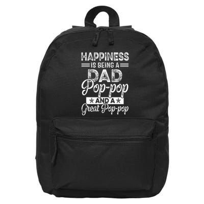 Happiness Is Being A Dad PopPop And A Great PopPop 16 in Basic Backpack