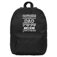 Happiness Is Being A Dad PopPop And A Great PopPop 16 in Basic Backpack