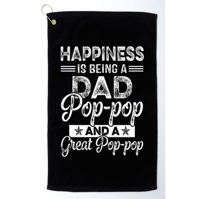 Happiness Is Being A Dad PopPop And A Great PopPop Golf Towel