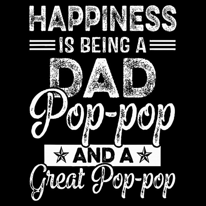 Happiness Is Being A Dad PopPop And A Great PopPop Short Acrylic Beanie
