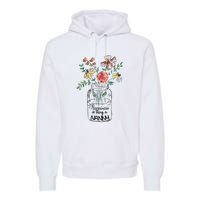 Happiness Is Being Nanny Life Flower Artgrandma Premium Hoodie