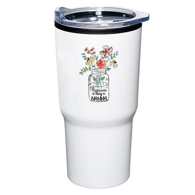 Happiness Is Being Nanny Life Flower Artgrandma Tumbler
