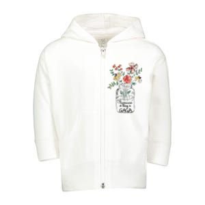 Happiness Is Being Gaga Life Flower Artgrandma Toddler Zip Fleece Hoodie