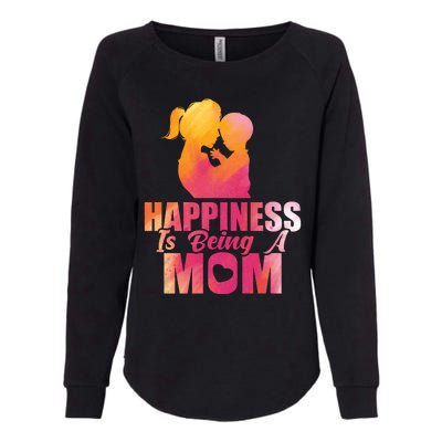 Happiness Is Being A Mom T Womens California Wash Sweatshirt