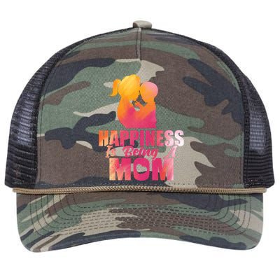 Happiness Is Being A Mom T Retro Rope Trucker Hat Cap