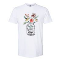 Happiness Is Being Granny Life Flower Artgrandma Softstyle CVC T-Shirt