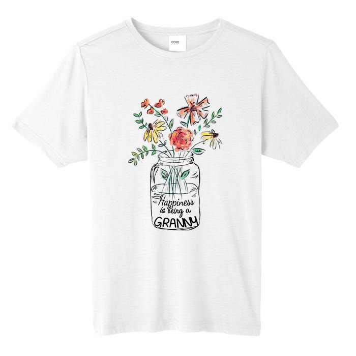 Happiness Is Being Granny Life Flower Artgrandma Tall Fusion ChromaSoft Performance T-Shirt