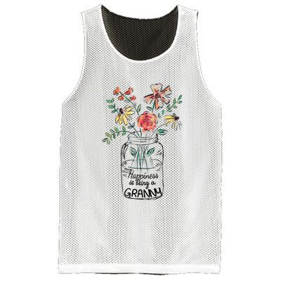 Happiness Is Being Granny Life Flower Artgrandma Mesh Reversible Basketball Jersey Tank