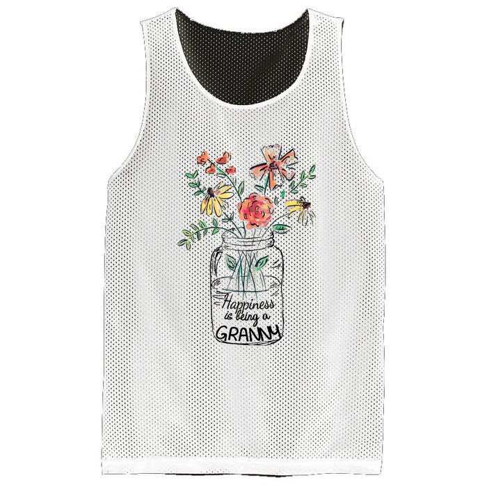 Happiness Is Being Granny Life Flower Artgrandma Mesh Reversible Basketball Jersey Tank