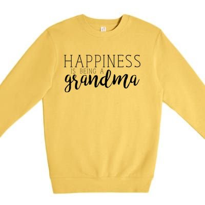 Happiness Is Being A Grandma Nana Family Great Gift Premium Crewneck Sweatshirt