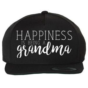 Happiness Is Being A Grandma Nana Family Great Gift Wool Snapback Cap