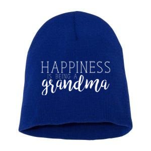 Happiness Is Being A Grandma Nana Family Great Gift Short Acrylic Beanie