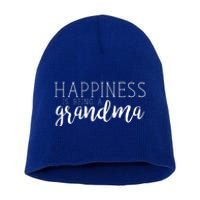 Happiness Is Being A Grandma Nana Family Great Gift Short Acrylic Beanie