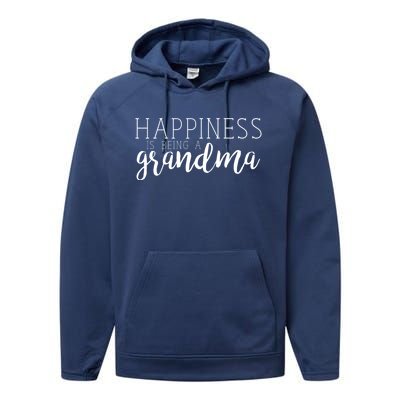 Happiness Is Being A Grandma Nana Family Great Gift Performance Fleece Hoodie