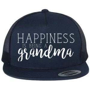 Happiness Is Being A Grandma Nana Family Great Gift Flat Bill Trucker Hat