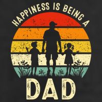 Happiness Is Being A Dad Father's Day Retro Sunset Hat