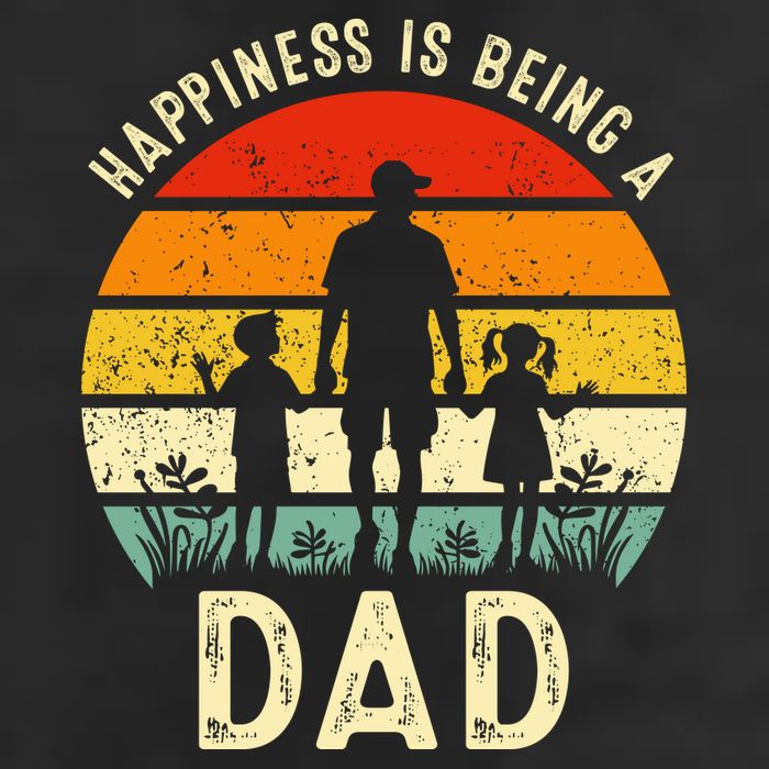Happiness Is Being A Dad Father's Day Retro Sunset Hat