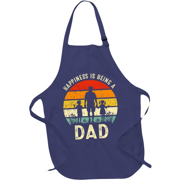 Happiness Is Being A Dad Father's Day Retro Sunset Apron