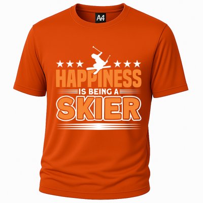 Happiness Is Being A Skier Ski Skiing Cute Gift Cooling Performance Crew T-Shirt