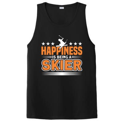 Happiness Is Being A Skier Ski Skiing Cute Gift PosiCharge Competitor Tank