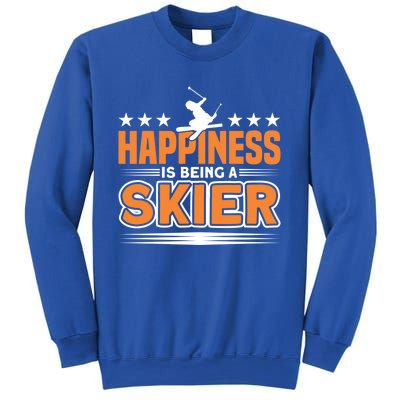 Happiness Is Being A Skier Ski Skiing Cute Gift Sweatshirt