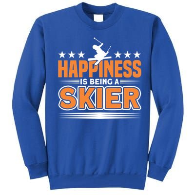 Happiness Is Being A Skier Ski Skiing Cute Gift Tall Sweatshirt