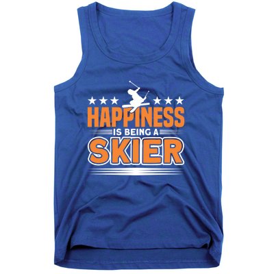 Happiness Is Being A Skier Ski Skiing Cute Gift Tank Top