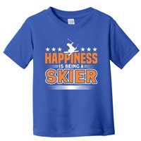 Happiness Is Being A Skier Ski Skiing Cute Gift Toddler T-Shirt