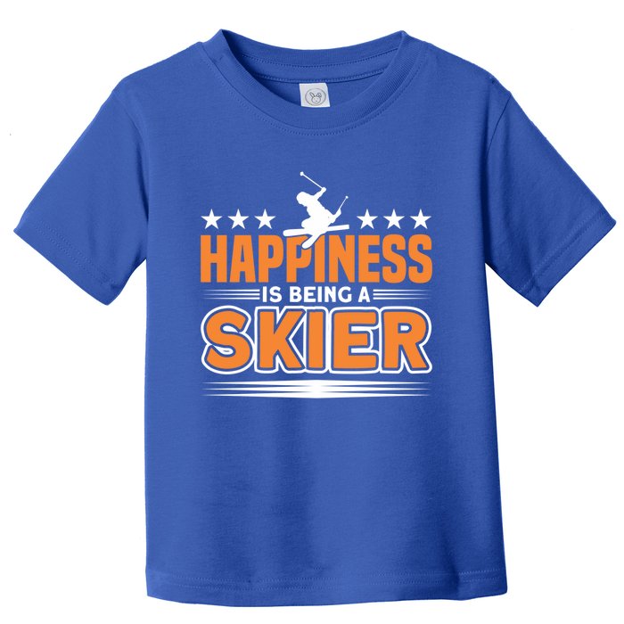 Happiness Is Being A Skier Ski Skiing Cute Gift Toddler T-Shirt