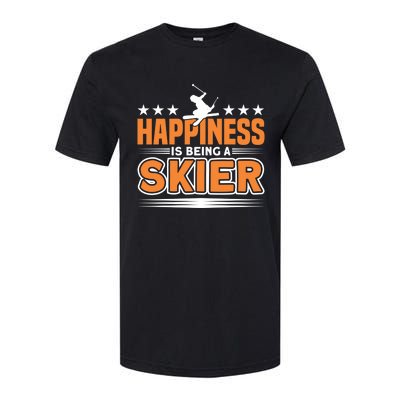 Happiness Is Being A Skier Ski Skiing Cute Gift Softstyle CVC T-Shirt