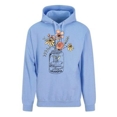 Happiness Is Being Grandma Life Flower Artgrandma Unisex Surf Hoodie