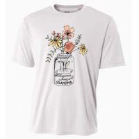 Happiness Is Being Grandma Life Flower Artgrandma Cooling Performance Crew T-Shirt