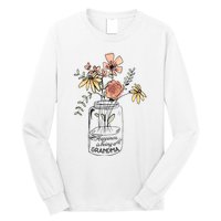 Happiness Is Being Grandma Life Flower Artgrandma Long Sleeve Shirt