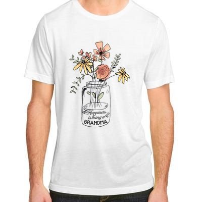 Happiness Is Being Grandma Life Flower Artgrandma Adult ChromaSoft Performance T-Shirt